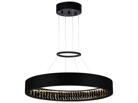 CWI Lighting Rosalina Matte Black Round Pendant