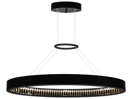 CWI Lighting Rosalina Matte Black Round Pendant