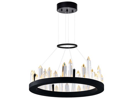 CWI Lighting Juliette Black Round Pendant