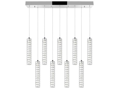 CWI Lighting Celina Chrome Linear Island Pendant