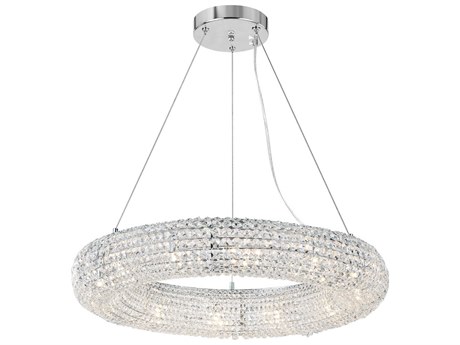 CWI Lighting Veronique 12-Light Chrome Round Chandelier