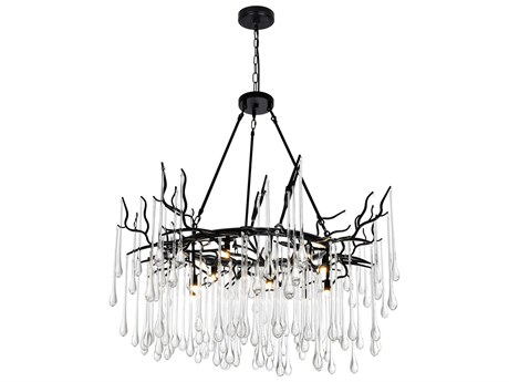 CWI Lighting Anita 12-Light Black Chandelier