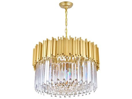 CWI Lighting Deco 7-Light Medallion Gold Chandelier