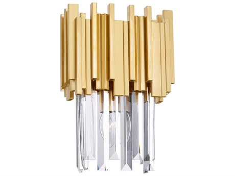 CWI Lighting Deco 1-Light Medallion Gold Wall Sconce