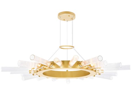 CWI Lighting Collar 21-Light Satin Gold Chandelier