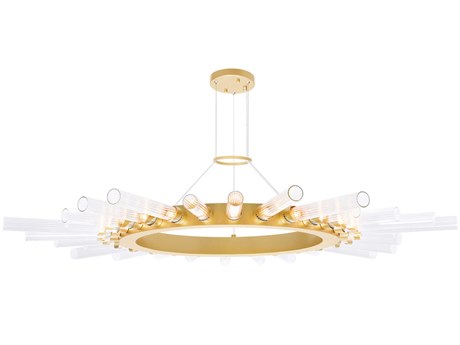 CWI Lighting Collar 28-Light Satin Gold Chandelier