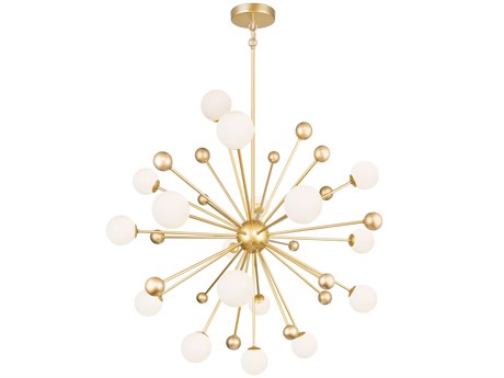 CWI Lighting Element 17-Light Sun Gold Globe Sputnik Pendant