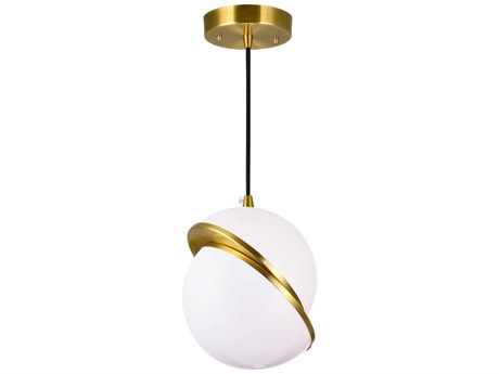 CWI Lighting Gemini 1-Light Brass Globe Mini Pendant