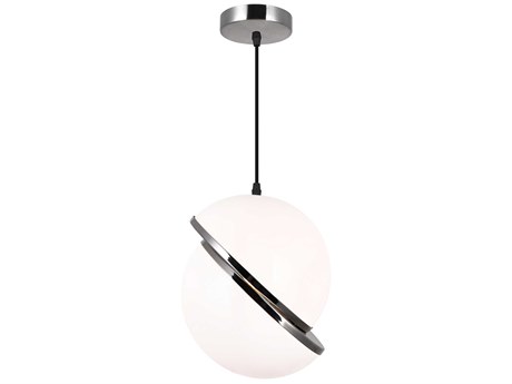 CWI Lighting Gemini 1-Light Polished Nickel Chrome Globe Mini Pendant