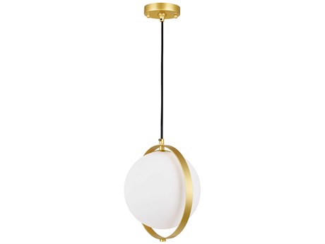 CWI Lighting Da Vinci 1-Light Medallion Gold Globe Mini Pendant