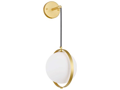 CWI Lighting Da Vinci 1-Light Medallion Gold Wall Sconce
