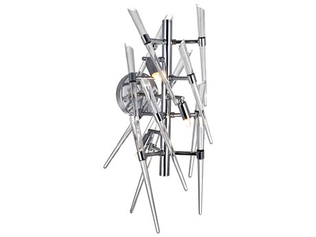 CWI Lighting Icicle 3-Light Chrome Vanity Light