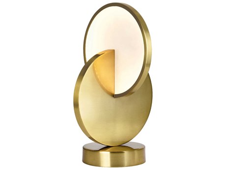 CWI Lighting Tranche Brushed Brass Table Lamp
