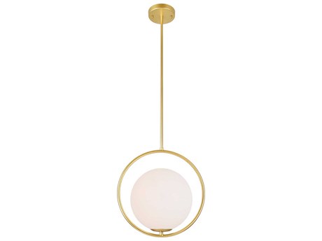 CWI Lighting Celeste 1-Light Medallion Gold Globe Pendant
