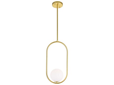 CWI Lighting Celeste 1-Light Medallion Gold Globe Mini Pendant