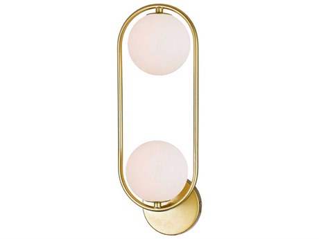 CWI Lighting Celeste 2-Light Medallion Gold Vanity Light