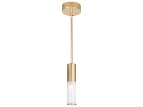 CWI Lighting Pipes 1-Light Sun Gold Cylinder Mini Pendant