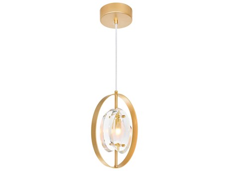 CWI Lighting Iris 1-Light Sun Gold Mini Pendant