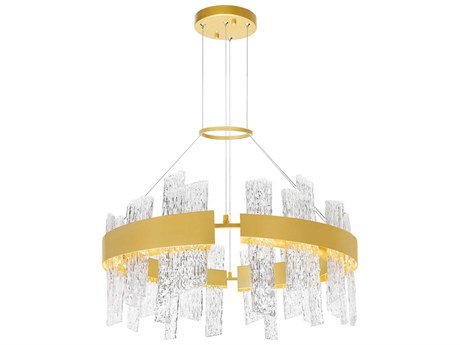 CWI Lighting Guadiana Satin Gold Round Pendant