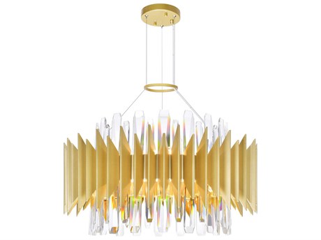 CWI Lighting Cityscape 12-Light Satin Gold Round Chandelier