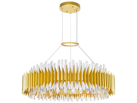 CWI Lighting Cityscape 24-Light Satin Gold Chandelier