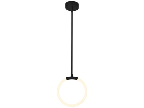 CWI Lighting Hoops Black Round Mini Pendant