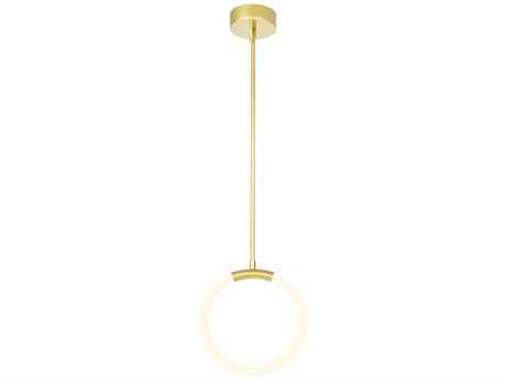 CWI Lighting Hoops Satin Gold Round Mini Pendant