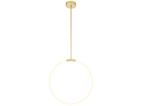 CWI Lighting Hoops Satin Gold Round Pendant