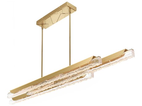 CWI Lighting Valira Brass Linear Island Pendant