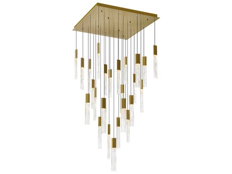 CWI Lighting Greta Brass Linear Pendant