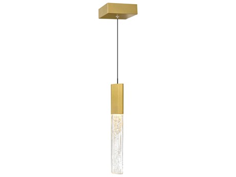 CWI Lighting Greta Brass Linear Mini Pendant