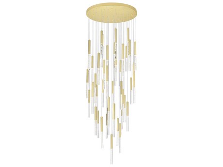 CWI Lighting Dragonswatch Satin Gold Linear Pendant