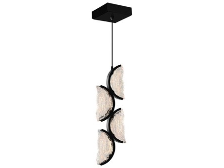 CWI Lighting Moon Black Mini Pendant