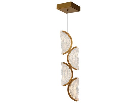 CWI Lighting Moon Brass Mini Pendant