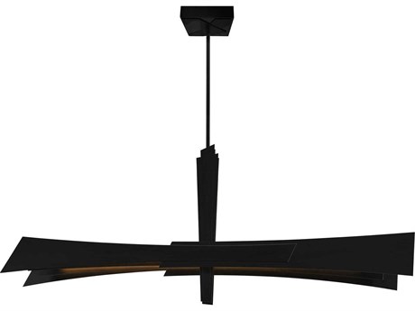 CWI Lighting Solara Black Linear Island Pendant