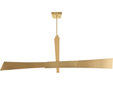 CWI Lighting Solara Brass Linear Island Pendant