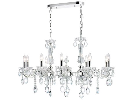 CWI Lighting Flawless 10-Light Chrome Traditional Island Pendant