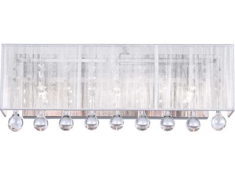 CWI Lighting Water Drop 3-Light Chrome Vanity Light