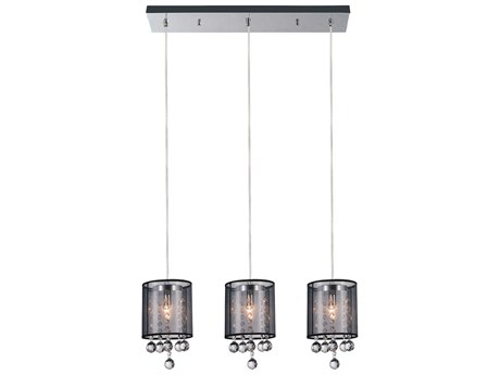 CWI Lighting Radiant 3-Light Chrome Traditional Island Pendant