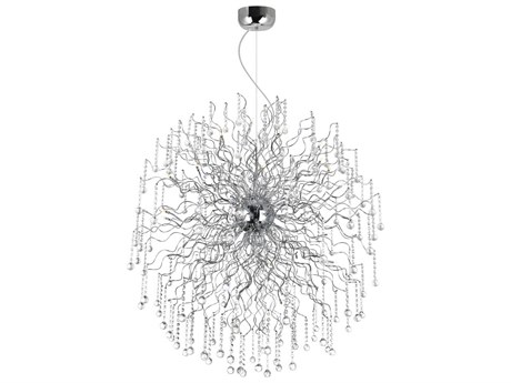 CWI Lighting Cherry Blossom 48-Light Chrome Chandelier