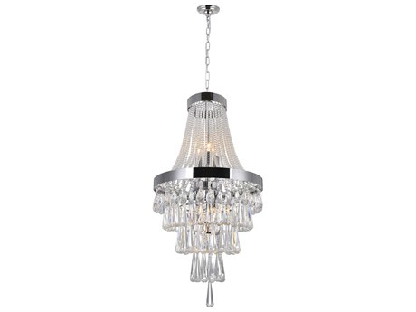 CWI Lighting Vast 6-Light Chrome Empire Chandelier