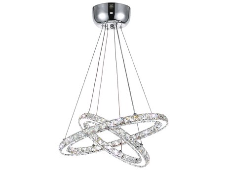 CWI Lighting Ring Stainless Steel Round Pendant