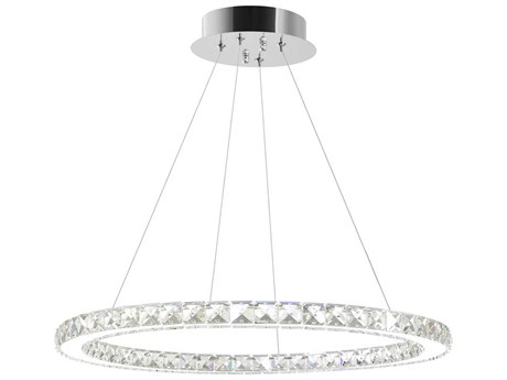 CWI Lighting Ring Stainless Steel Round Pendant