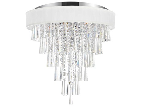 CWI Lighting Franca 8-Light Off White Flush Mount