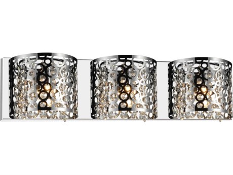 CWI Lighting Bubbles 3-Light Stainless Steel Vanity Light