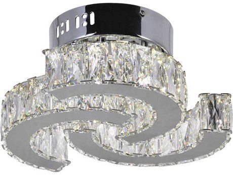 CWI Lighting Vienna Stainless Steel Semi Flush Mount