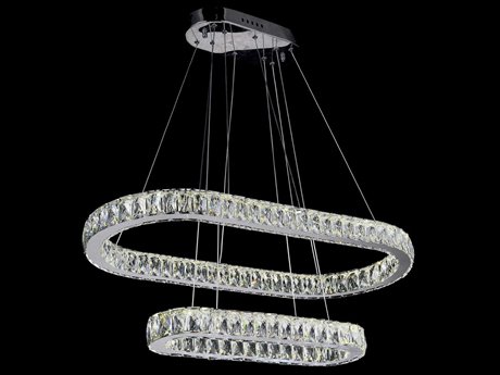 CWI Lighting Milan Stainless Steel Tiered Island Pendant