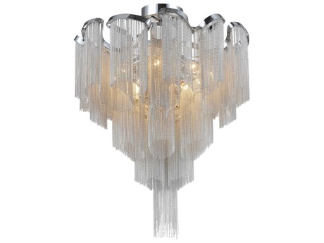 CWI Lighting Daisy 13-Light Chrome Flush Mount