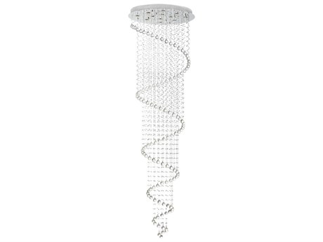 CWI Lighting Spiral 12-Light Chrome Flush Mount