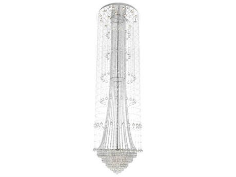 CWI Lighting Hallway 46-Light Chrome Flush Mount